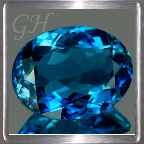 Natural Topaz London Blue 1.01ct Oval Cut, Blazing Gemstone