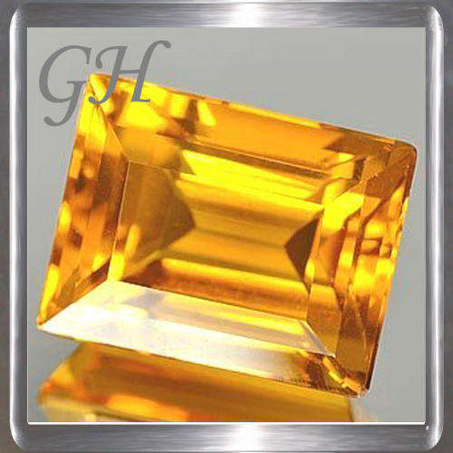 Natural Citrine Yellow 1.98ct Baguette Cut, Awesome Gemstone