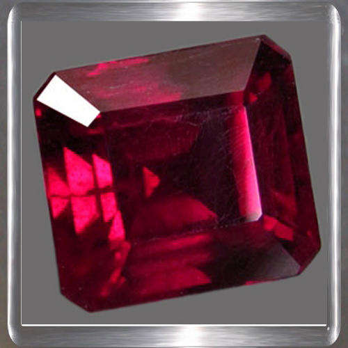 Natural Ruby Red 0.57ct Octagon Cut, Stunning Gemstone