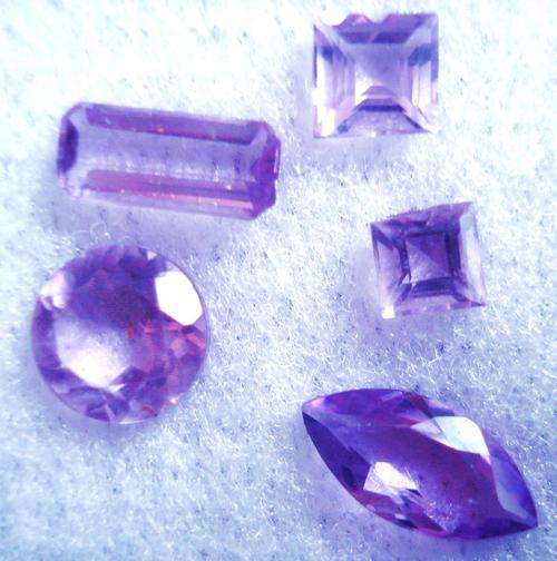BEAUTIFUL AFRICAN AMETHYSTS - 5 DIFFERENT   2.91CT