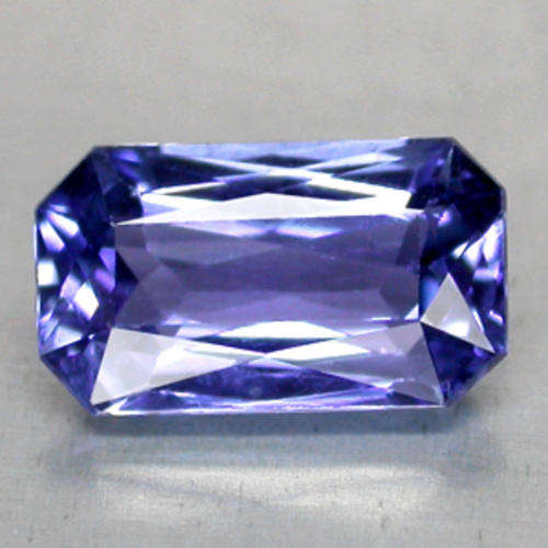 STUNNING  GEORGEOUS PURPLE  BLUE TANZANITE   1.64CT  EMERALD CUT