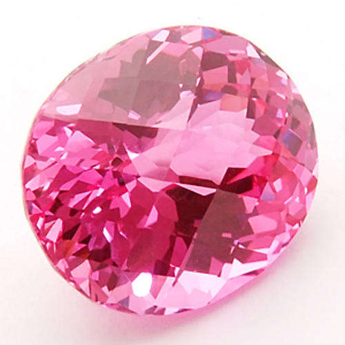 STUNNING  LARGE    23.66ct   HOT PINK CHECKERBOARD TOPAZ