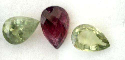 BEAUTIFUL TRIO OF PEAR SHAPED TOURMALINES 2.82CT