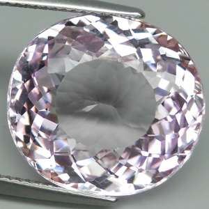BEAUTIFUL SOFT PINK KUNZITE   13.51 CT  ROUND CHECKERBOARD
