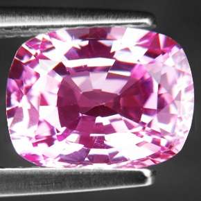 BEAUTIFUL LOTUS PINK SAPPHIRE    3.40CT CUSHION SHAPE