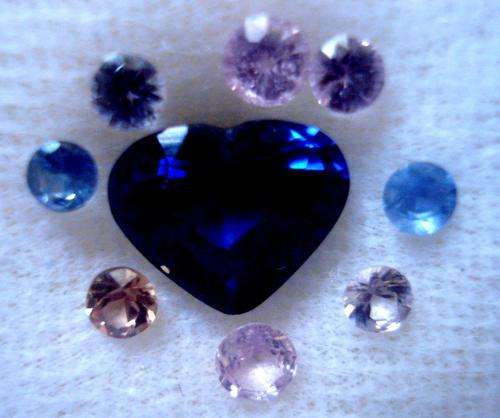 BEAUTIFUL SET OF  SAPPHIRES   TOTAL WEIGHT:4.25CT