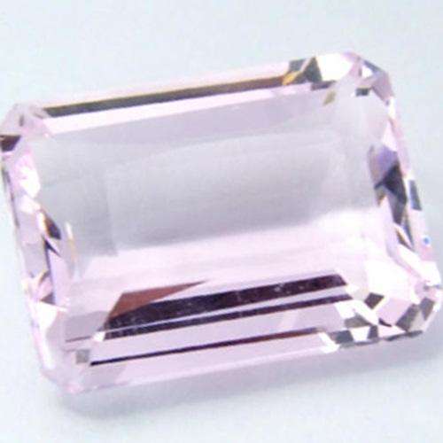 BEAUTIFUL  EMERALD SHAPED KUNZITE -  23.5 ct LAB STONE