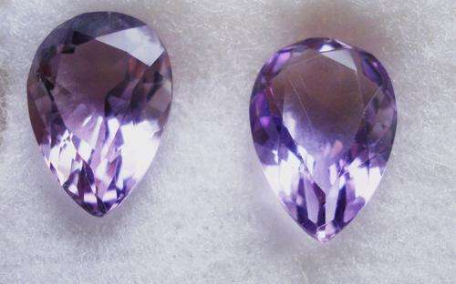 MAGNIFICENT NATURAL PEAR  SHAPED AMETHYST PAIR   8.25CT