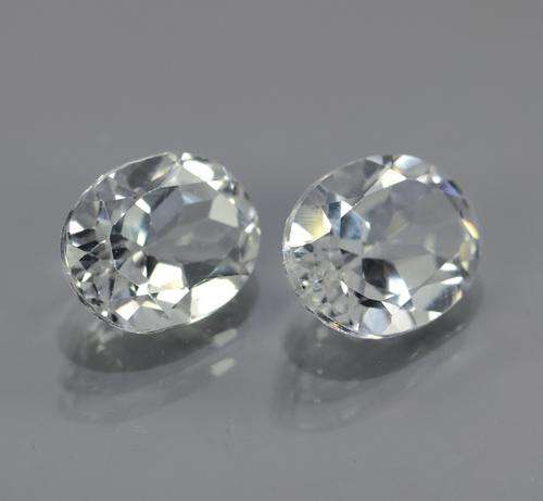 STUNNING WHITE TOPAZ PAIR   4.61CT