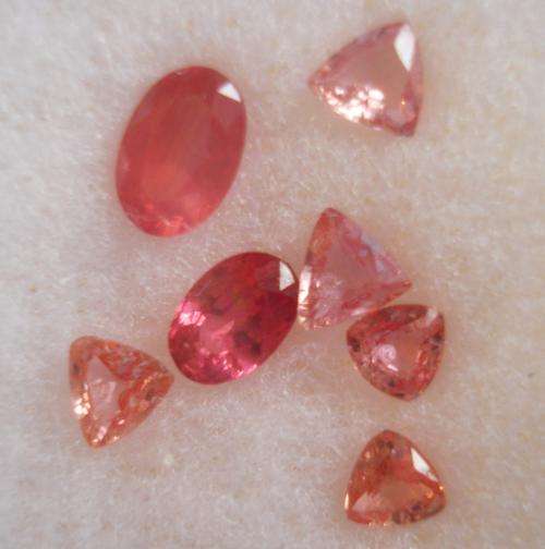 BEAUTIFUL SET OF MIXED SIZE PINK SAPPHIRES  -TOTAL WEIGHT 1.94CT