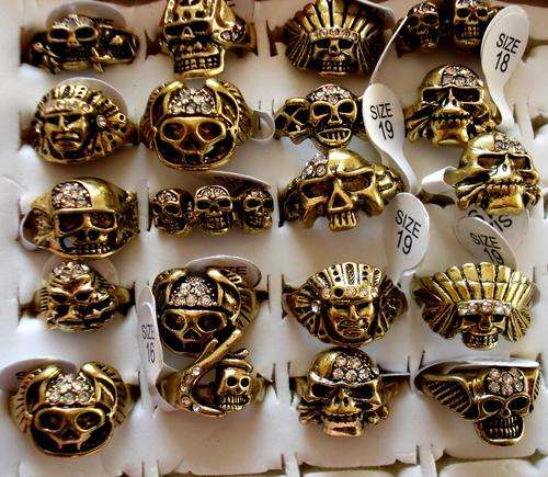 FUN SKULL RINGS - 12 AVAILABLE - SELLING PER RING