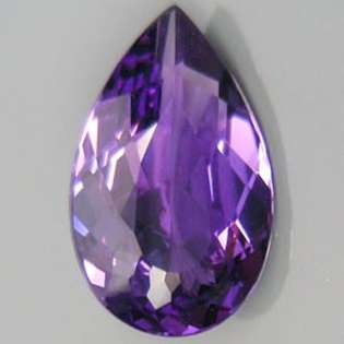 STUNNING  16.95CT  PEAR SHAPED PURPLE AMETHYST