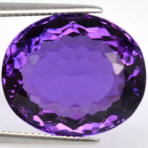 LOVELY OVAL AMETHYST  20.29 CT  DEEP PURPLE  - BRAZIL