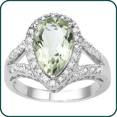 BEAUTIFUL 1.81 CT GR. AMETHYST RING WITH DIAMONDS..925 STERLING SILVER/PLATINUM PLATED