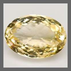 GENUINE LEMON QUARTZ  6.77  CT   OVAL SHAPED-  BRAZIL