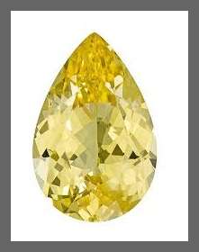 GENUINE LEMON QUARTZ  7.11  CT   PEAR SHAPED-  BRAZIL