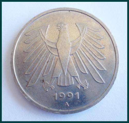 GERMANY  1991    5  DEUTSCHE MARK   A