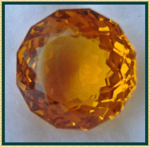 STUNNING GOLDEN CITRINE  ROUND FACET   15.50 CT