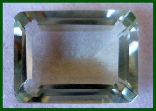BEAUTIFUL PALE GREEN NATURAL PRASIOLITE   12.99CT WITH CERTIFICATE