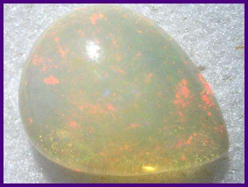 STUNNING  NATURAL ETHIOPIAN OPAL  -  2.64 CT  PEAR SHAPED