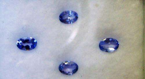 SET OF 4 SPARKLY DARK VIOLET BLUE TANZANITES!  0.550CTS