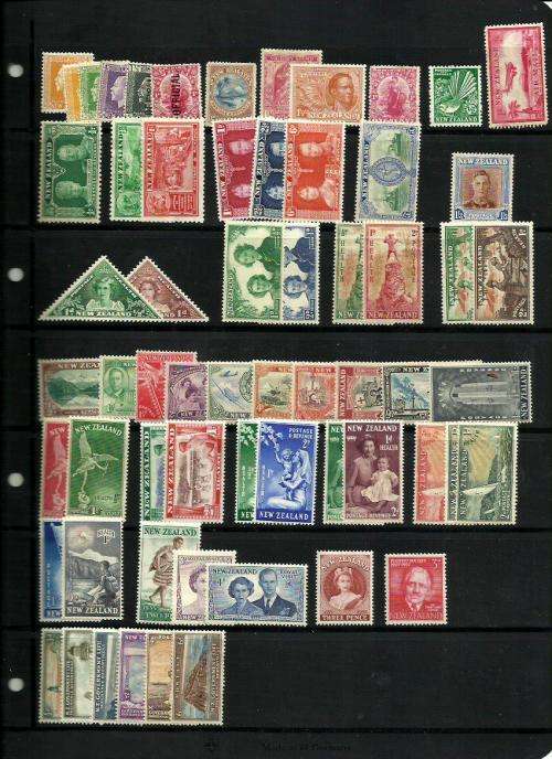Selection of New Zealand Stamps 1930's on