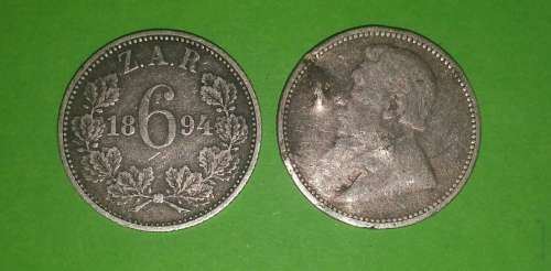 1894 ZAR Sixpence