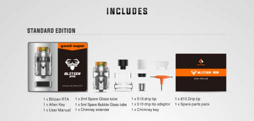 Blitzen RTA (Black) *CRAZY SALE* Vape Tank