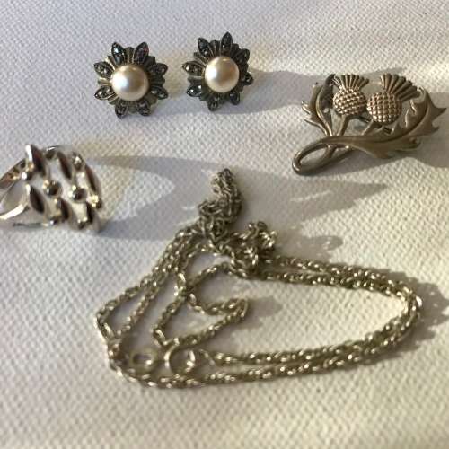 Vintage Stirling silver jewellery job lot