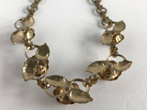 Vintage rose necklace