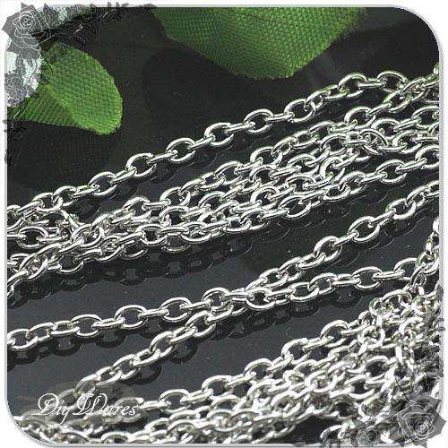 10 meters 2mm 1623 Silver Chain metal Links charm necklace Jewelry supplies DIY