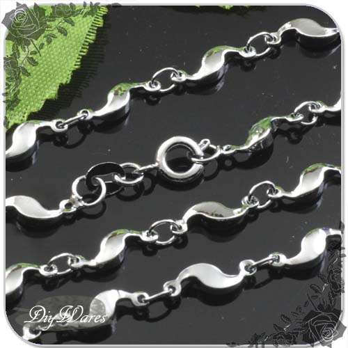 1X string of 45CM Long 05187 Silver Chains Links for charm necklace Jewelry supplies DIY