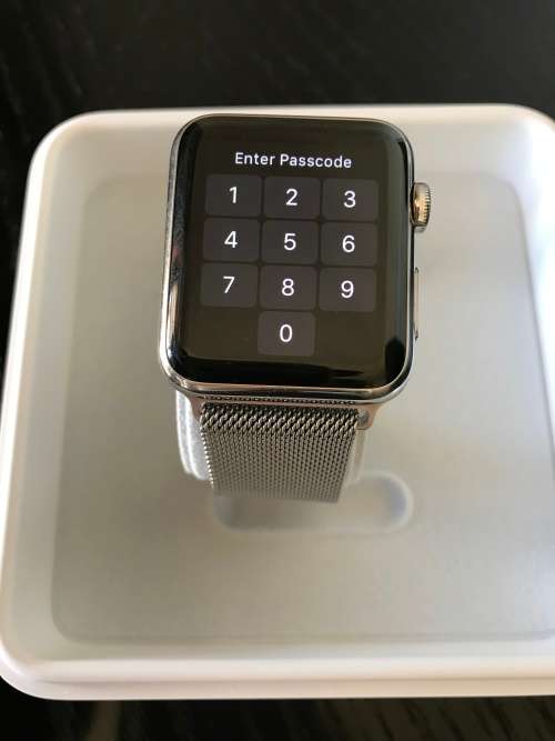 Apple Watch 42mm Stainless Steel Case with Milanese Loop
