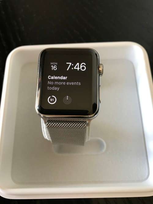 Apple Watch 42mm Stainless Steel Case with Milanese Loop