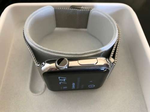 Apple Watch 42mm Stainless Steel Case with Milanese Loop