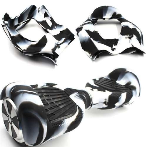 6.5 inch silicone hoverboard cover black and white