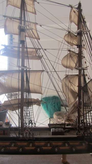 Vintage, collectable, large "Fragata Espanola Ano 1780" model ship for restoration