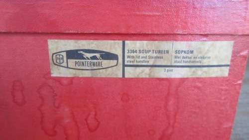 Hendler's Pointerware Soup Tureen & Ladle