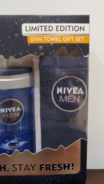 Nivea Men Gym Towel Gift Pack Set - After Shave Splash, Shaving Gel, Shower Gel