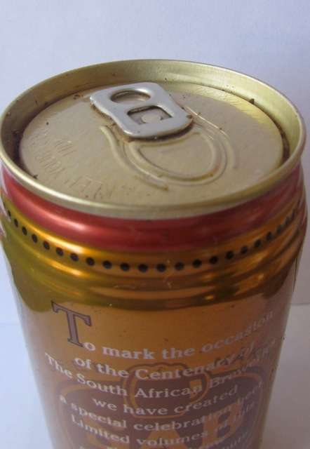 Limited Edition Beer Can : Centenary Lager - 1895 to 1995 : SAB 100 years of brewing excellence