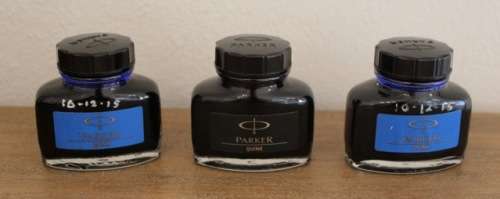 Parker Quink - Fountain Pen Ink Refills x3 - all for one bid !!