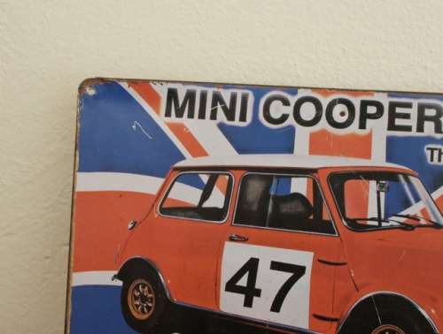 Retro Mini Cooper S Sign - The Wunder Car