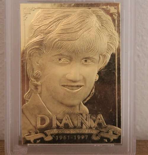 1997 PRINCESS DIANA 23K GOLD CARD SCULPTURED - GRADED GEM-MINT 10