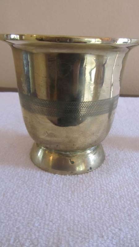 Vintage Brass Pestle and Mortar