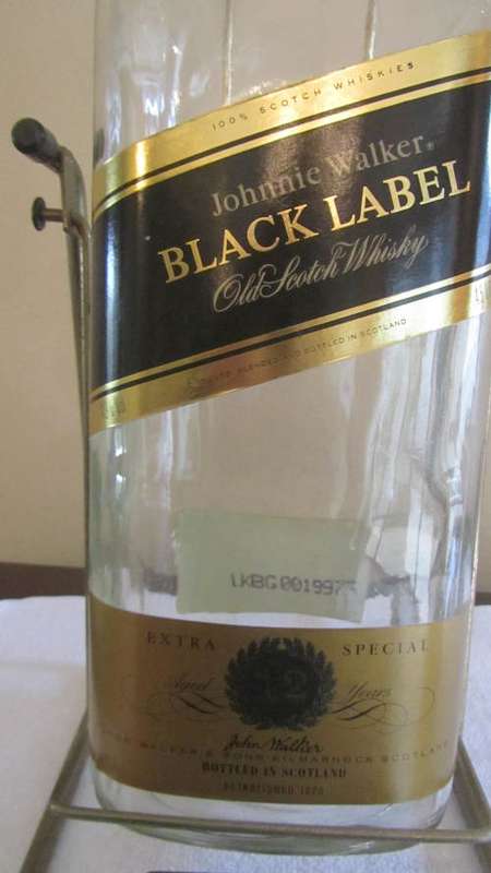 Johnnie Walker Black Label - EMPTY 4,5L Bottle on a Stand