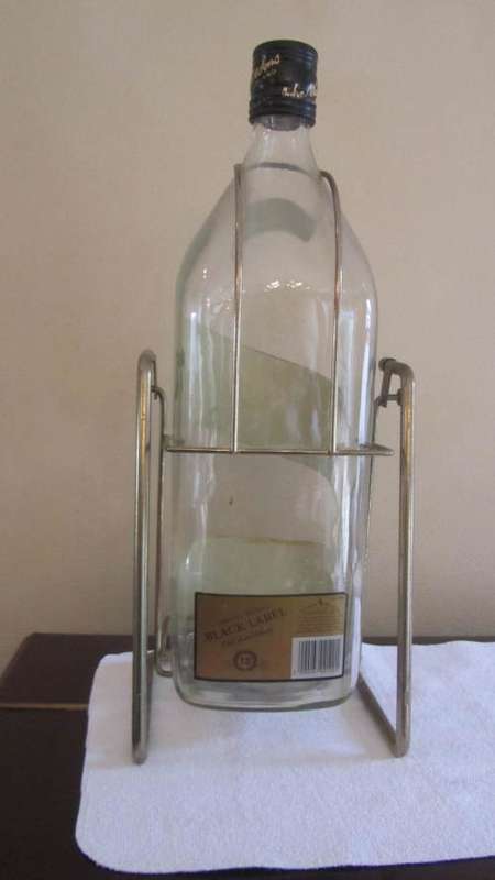 Johnnie Walker Black Label - EMPTY 4,5L Bottle on a Stand