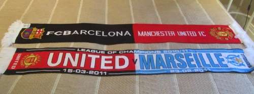2 x Limited Ediiton Manchester United Scarves - Champions League