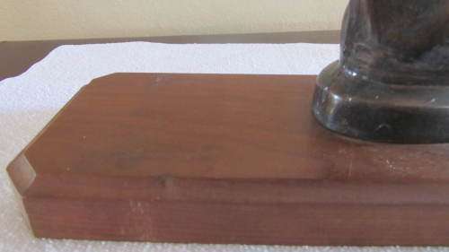 Horse Head Bust on Wooden Stand - Very Heavy