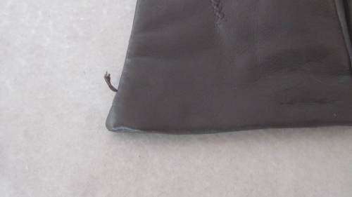 Ladies Brown Leather Gloves - size L
