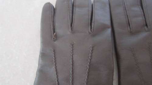 Ladies Brown Leather Gloves - size L
